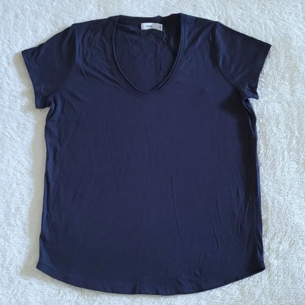 Vince Not-So-Basic Dark Cobalt Blue💙 Tee👕 - NWT